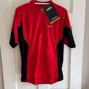 🚴 Men’s Garneau Tirreno red/black biking jersey. Size M. NWT.